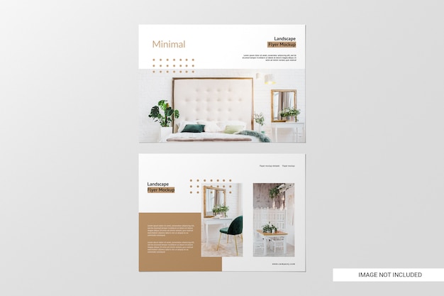 top view flyer mockup