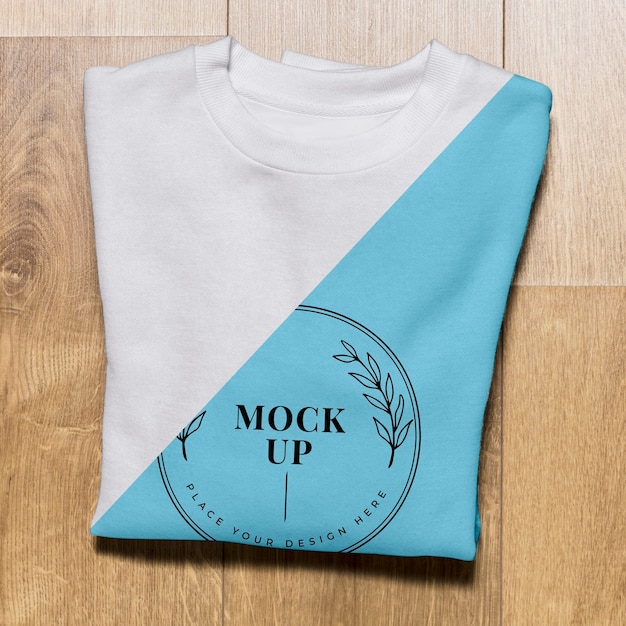 Top view folded hoodie mock-up