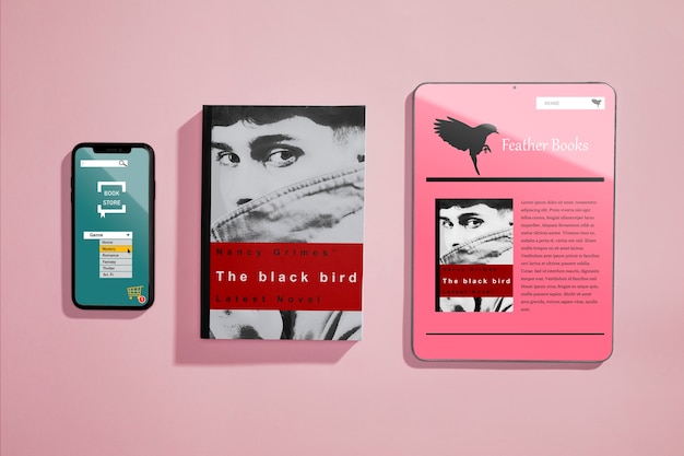 top view front and back covers of a book