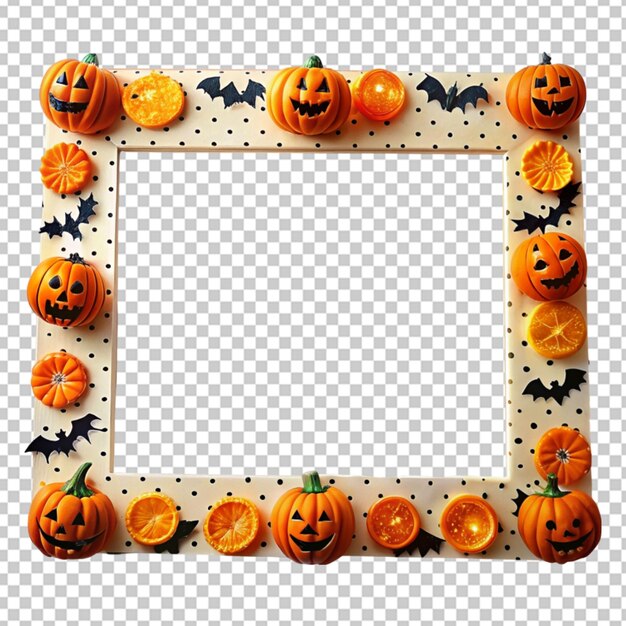 PSD top view halloween party elemetns frame