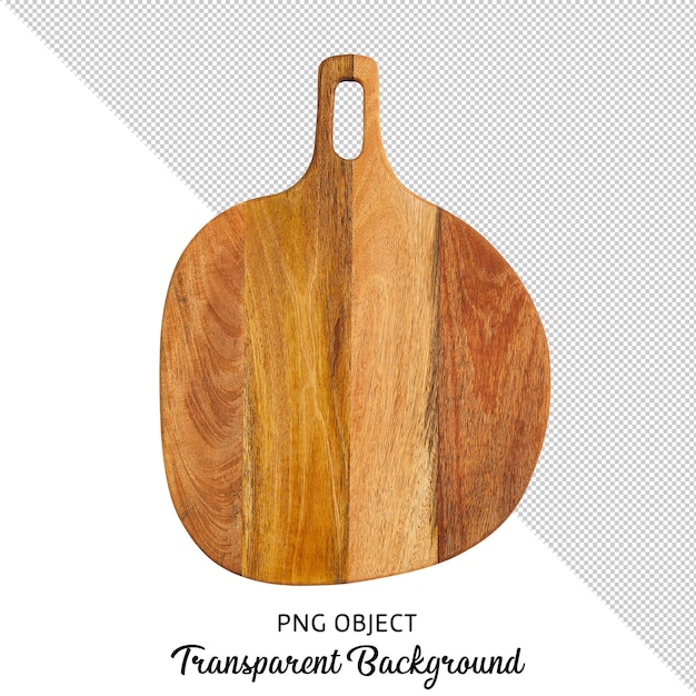 Top view of isolated cutting board or serving board