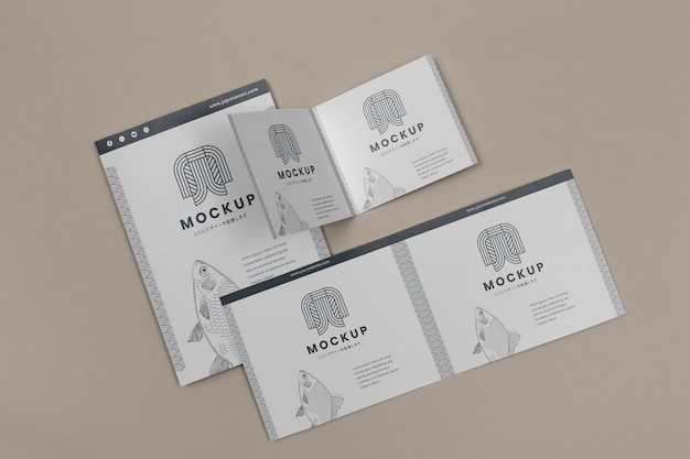 일본 브로셔 일본 디자인 이랑의 상위 뷰