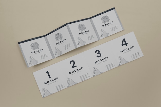 일본 브로셔 일본 디자인 이랑의 상위 뷰