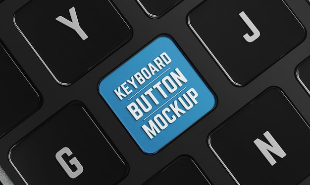 PSD top view keyboard button mockup