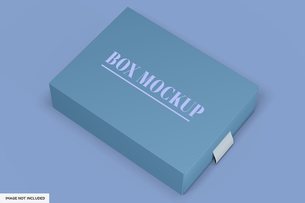 Top view on landscape packaging box mockup