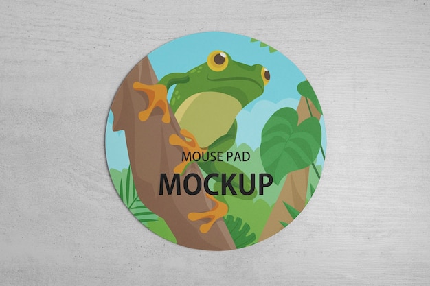 PSD top view of mouse pad mockup