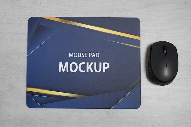 Top view of mouse pad mockup