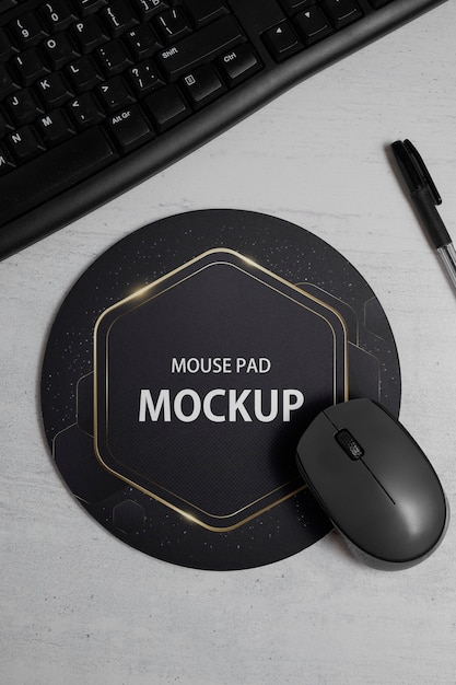 PSD マウスパッドのモックアップの上面図