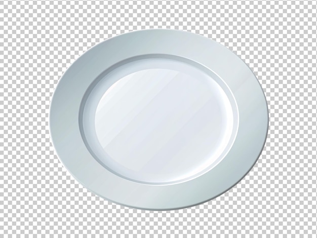 PSD Верхний вид круглого макета серой пластины