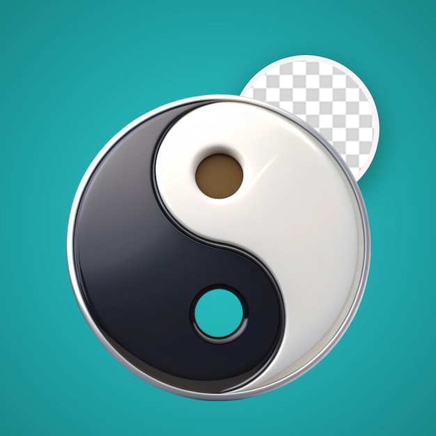 PSD top view of ying and yang symbol