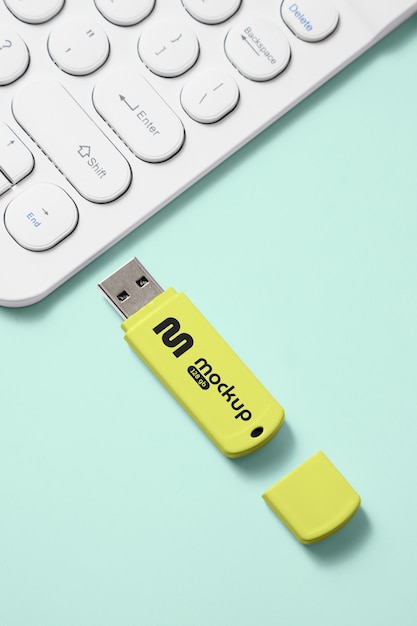 PSD usb 모형 디자인에 대한 상위 뷰