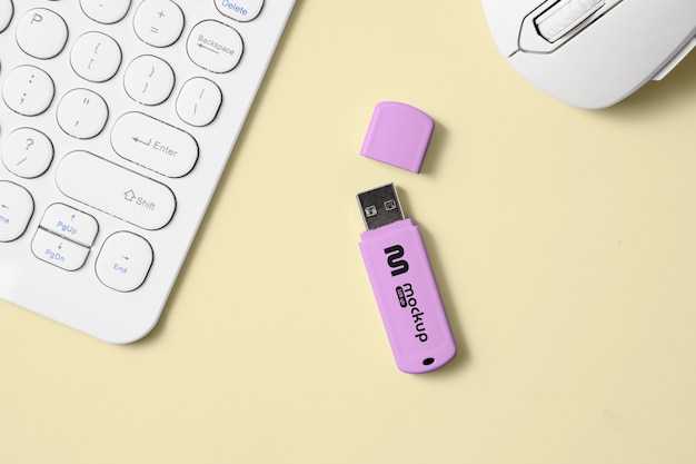 PSD usb 모형 디자인에 대한 상위 뷰