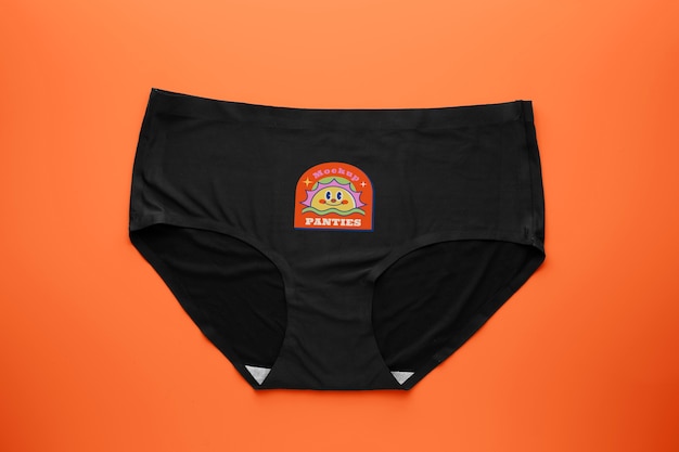 top view panties mockup