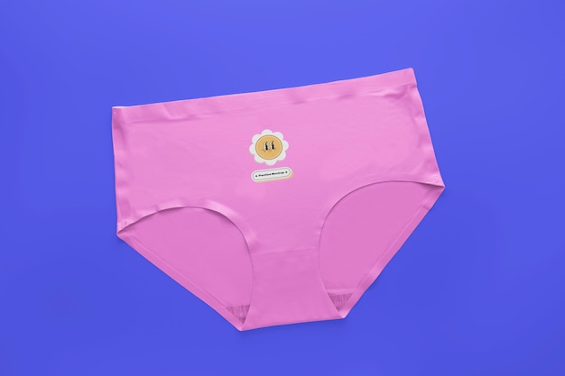 PSD top view panties mockup