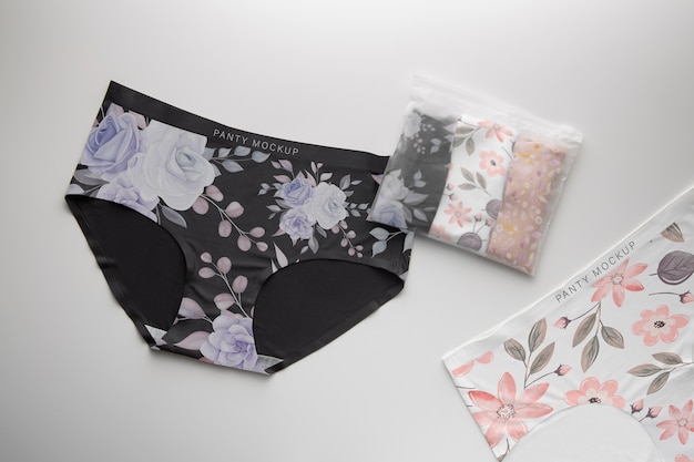Top view panties mockup