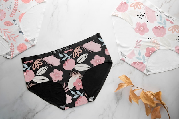 Top view panties mockup