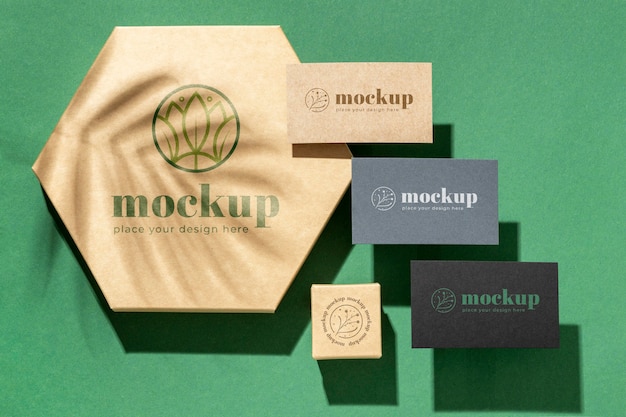 top view of paper stationery
