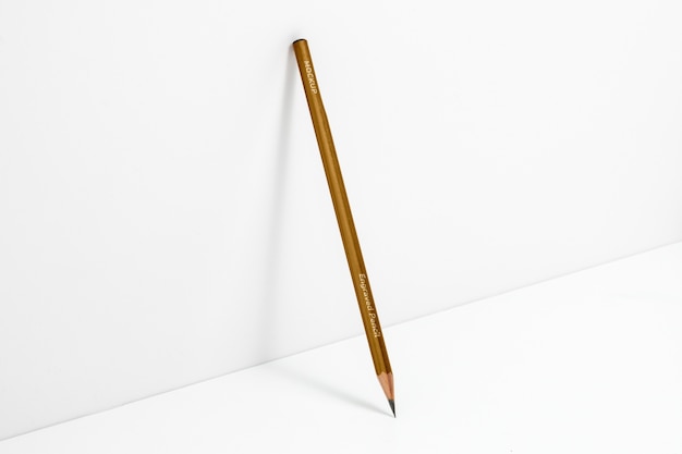 Top view over pencil mockup