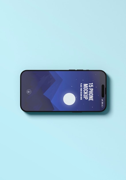 Top view over phone mockup
