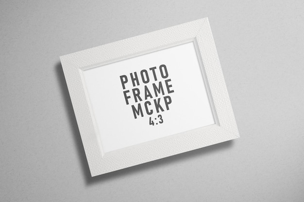 top view photo frame mockup