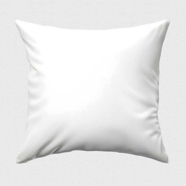 PSD Верхний вид фотографии чистой белой подушки без фона шаблон для макета