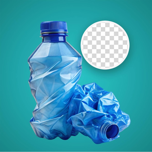 PSD top view on plastic bottles