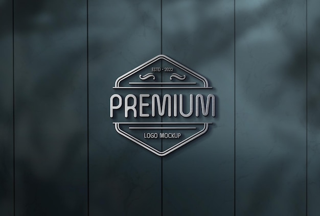 Premium PSD | Top view on realistic wall logo mockup Premium PSD | Top view on realistic wall logo mockup