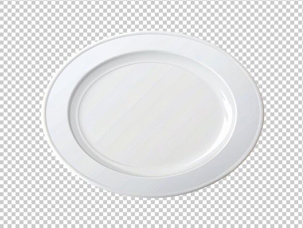 Top view of round gray plate mockup