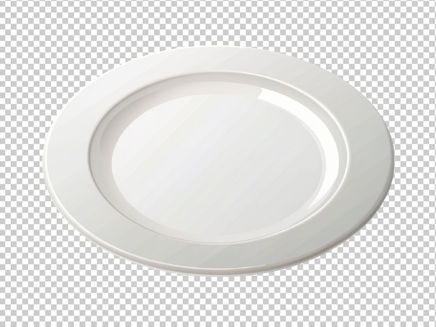 Top view of round gray plate mockup