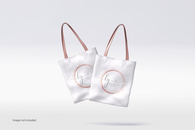 PSD top view shopping bag mockup