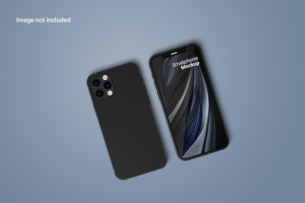 PSD top view smartphone mockup