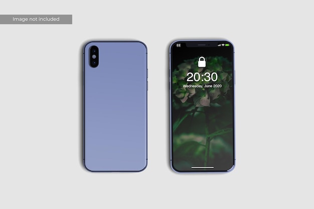 Top view smartphone mockup