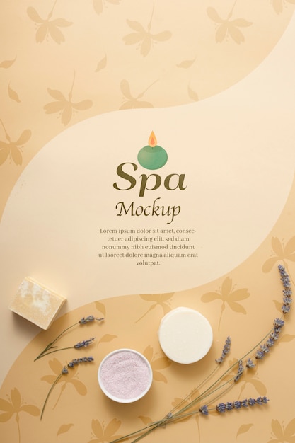 PSD top view spa mockup