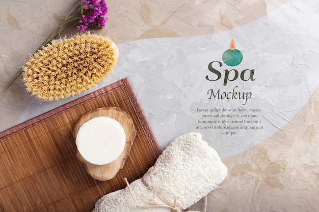 PSD top view spa mockup