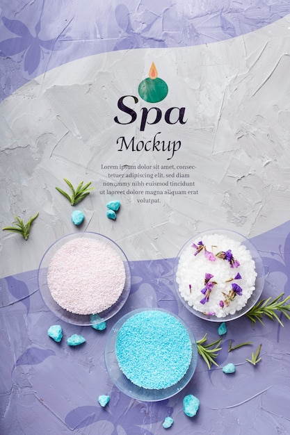 Top view spa mockup