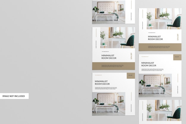 Vista dall'alto square flyer mockup