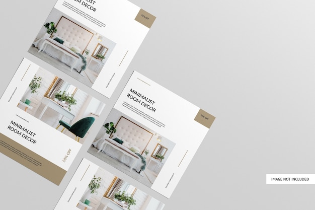 Vista dall'alto square flyer mockup