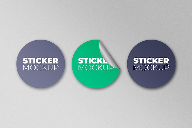 Top view sticker mockup