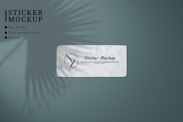 top view sticker mockup