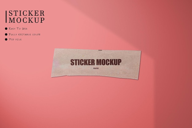 PSD top view sticker mockup