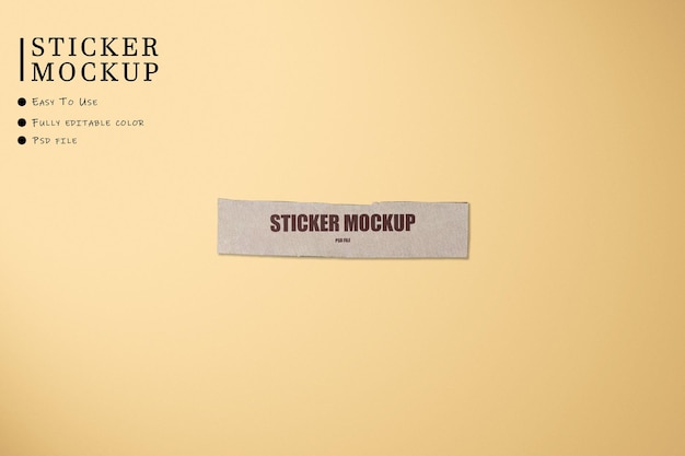 PSD top view sticker mockup