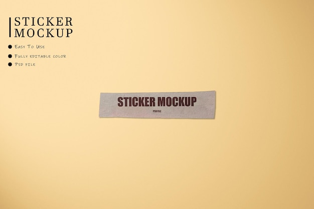 PSD top view sticker mockup