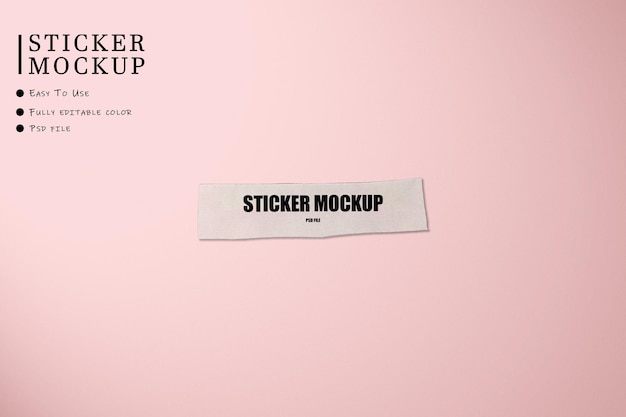 PSD top view sticker mockup