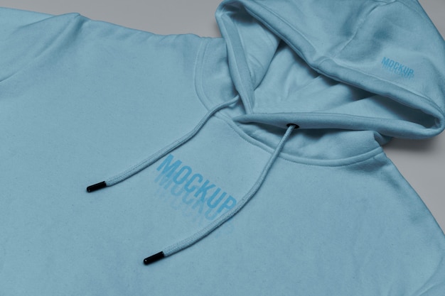 Top view on sweatshirts mockup