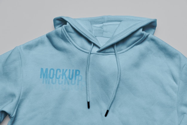 Top view on sweatshirts mockup