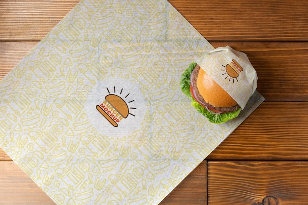 greaseproof paper, tissue paper, food safe packaging for artisan bakery  business, mock up