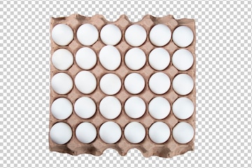 White eggs in carton box on transparent background PNG - Similar PNG