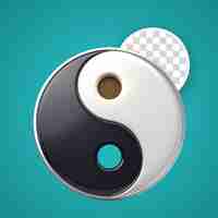 PSD top view of ying and yang symbol