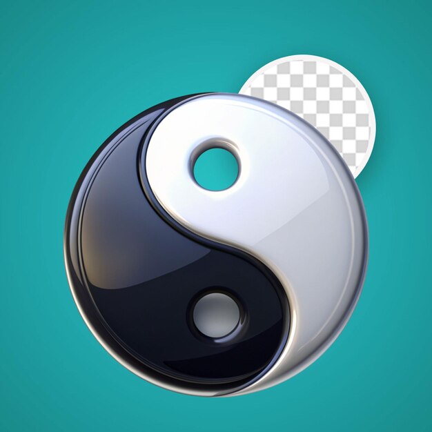 PSD top view of ying and yang symbol