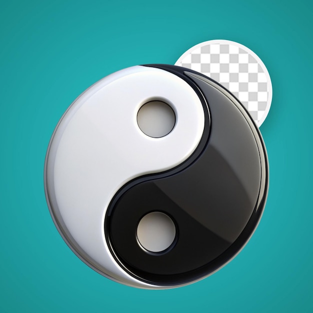 PSD top view of ying and yang symbol